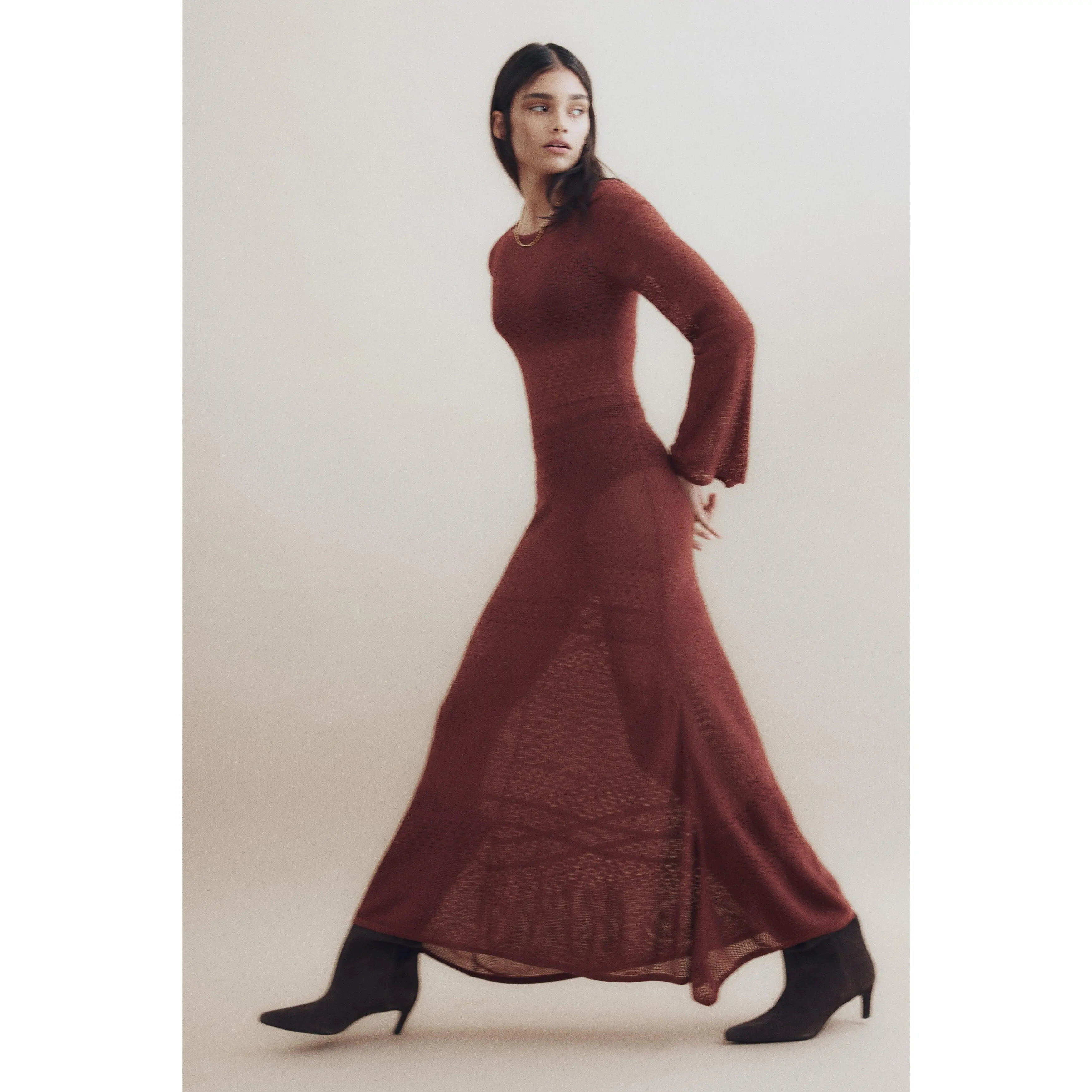 H&M Pointelle-knit maxi dress