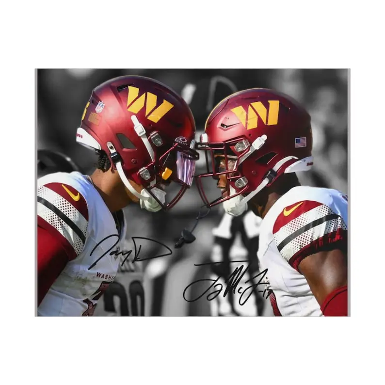 Jayden Daniels Terry McLaurin Signed Photo Print Autograph Wall Art - Poster Print Unframed