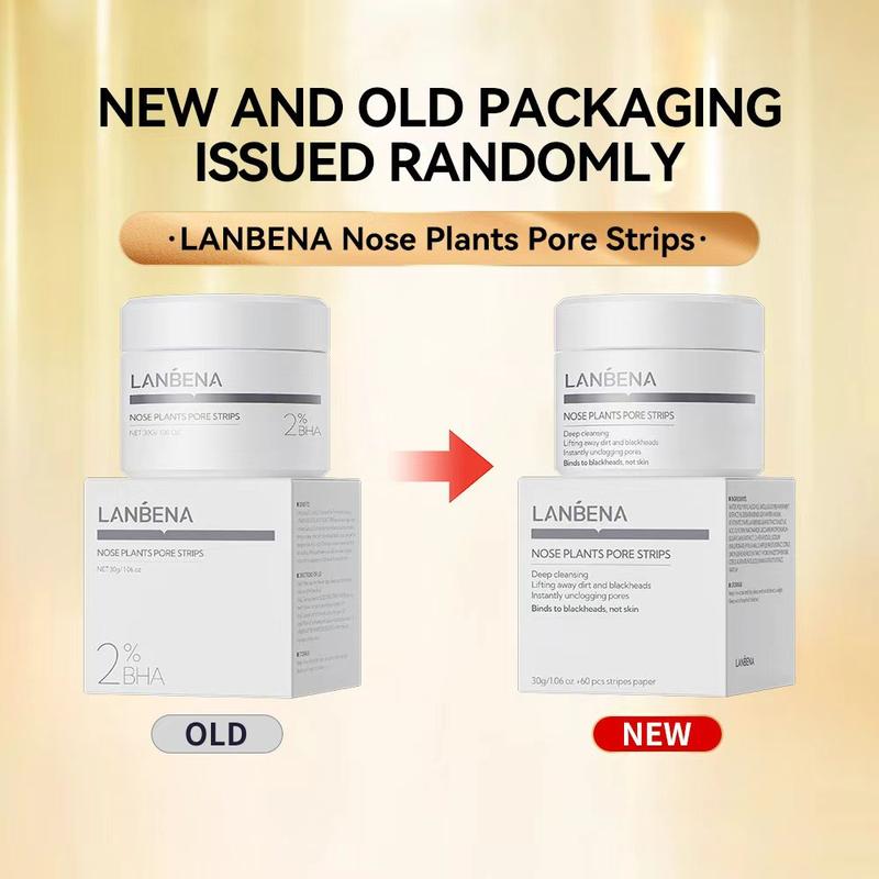 LANBENA Blackhead Pore Remover Facial Mask with Aloe Chrysanthemum Extract Gentle on All Skin Types Peel Off Nose Strips 30g Smooth Acne Prone Skin