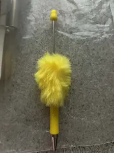 Yellow Fluffy Pen