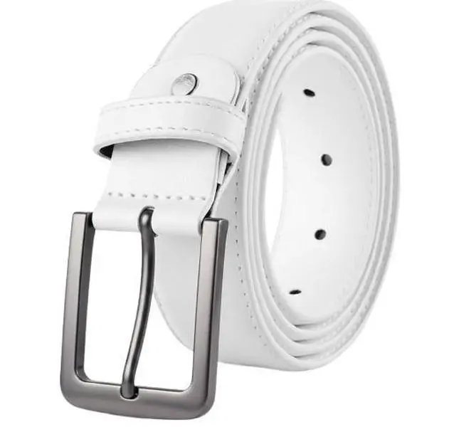 Men's Genuine Leather Belt, Classic Smooth Finish Design with a Single Prong Buckle for Formal and Casual Wear, Gift Boxed, Cow Hide, Dress Belt, Formal/Casual, Waist Belt