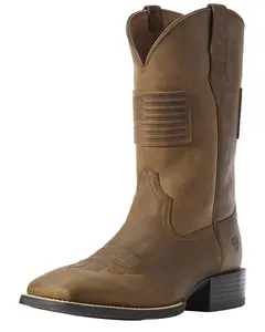 Ariat Men's Sport Patriot Ii American Flag Western Performance Boot Broad Square - 10031444
