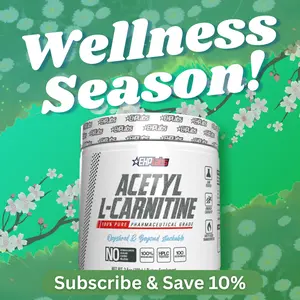 EHPlabs Acetyl L Carnitine Powder 100g  | New Year New Me |  - Supports Natural Energy Production, Naturally Flavored , Supports Healthcare - Carnitine, PCOS - Stack With OxyShred