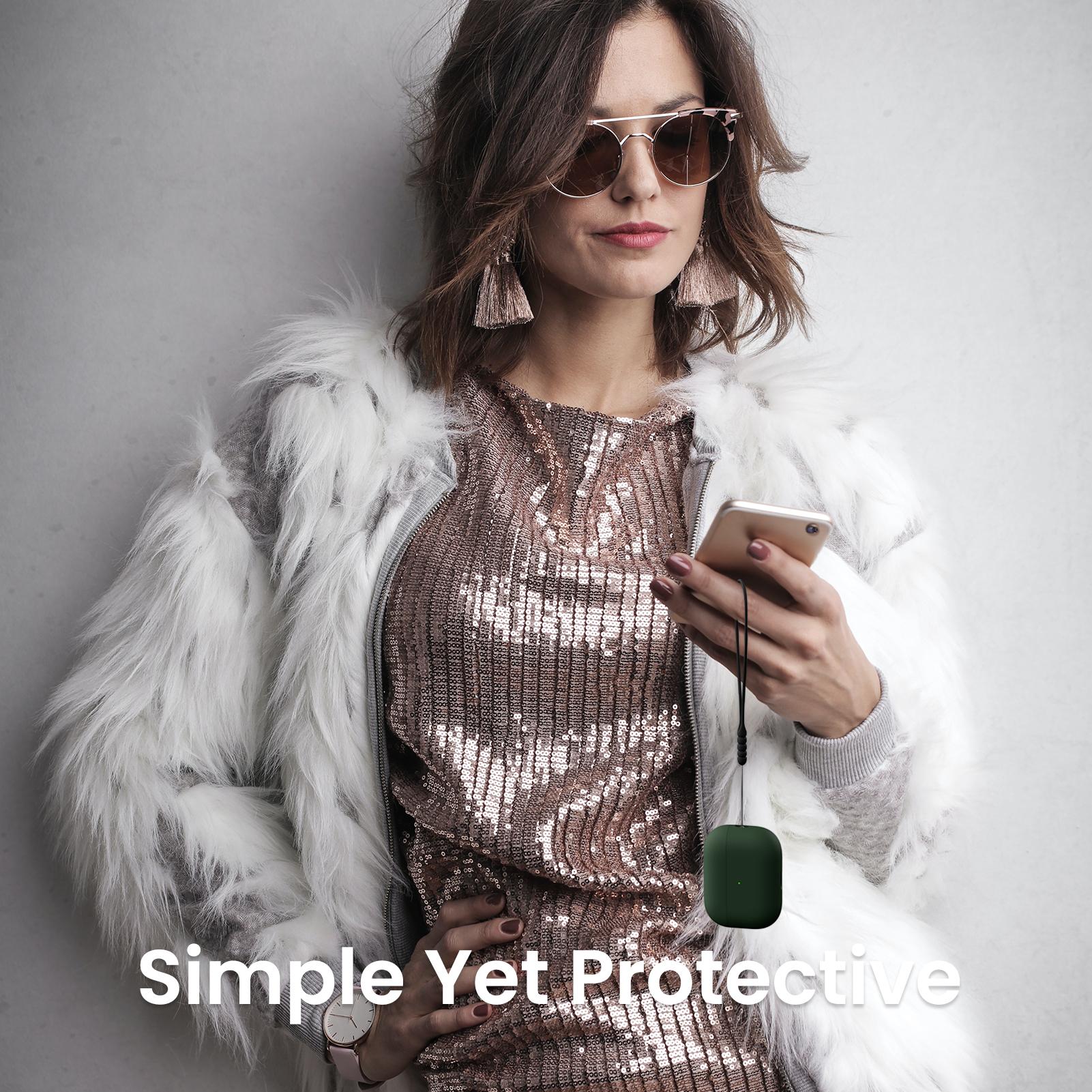 [CASE ONLY] ORNARTO Compatible with AirPods Pro 2 Case 2022, Protective Soft Silicone for AirPods Pro 2nd Generation Case, Front LED Visible Skin Cover Accessories Handheld