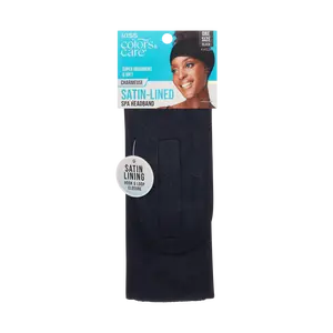 KISS Colors & Care Satin-Lined Spa Headband - Black