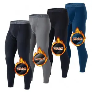 Men’s Thermal Fleece-Lined Leggings – Warm Base Layer Pants for Winter, Soft Stretch Long Johns for Cold Weather, Lightweight Heat Retention Underwear Bottoms