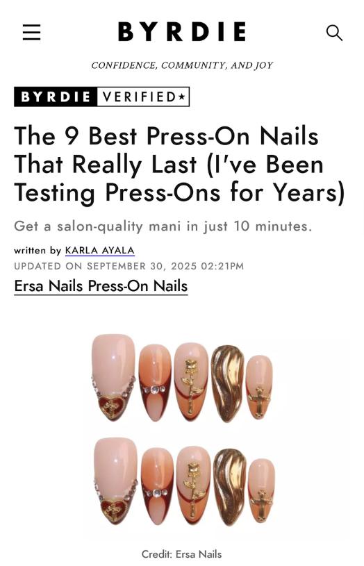 ErsaNails FALL Collection – Handmade Press-On Nails 10PCS | Acrylic, Reusable, Salon-Quality, Long-Lasting, Glossy Design