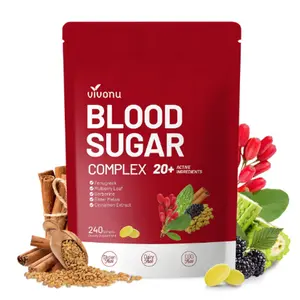 VIVONU BLOOD SUGAR COMPLEX-Blood Sugar Balance |Antioxidant Support |Metabolic Support | Enhanced Absorption | BitterMelon + Turmeric + Cinnamon + Mulberry Leaf +Berberine +Fenugreek |240 Capsules per Bag
