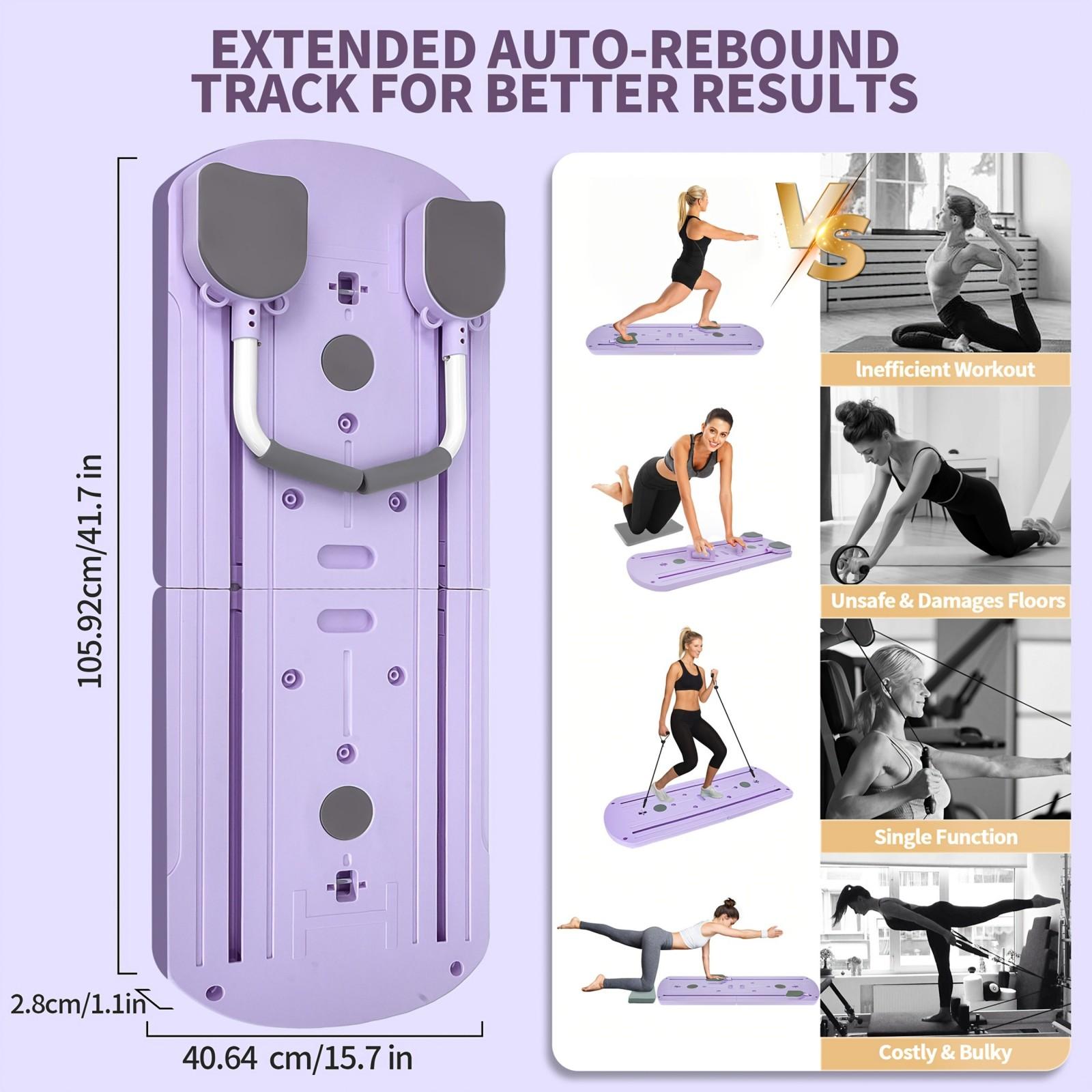 Yoga Board,8 in 1 Multi-Functional ABS Yoga Board Pilates Board - High Quality PVC for Abdominal And Core Strength Training, Folding And Portable Design, Home Fitness Equipment for Men And Women