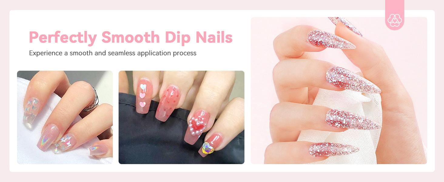 SAVILAND Clear Nail Dip Powder Kit Starter: 60g 2oz Kreatin Dip Powder Nail Liquids Dipping Powder Activator Base Top Coat Professional Dip Nail Kit Repair for French Manicure Salon Home DIY Nail Art