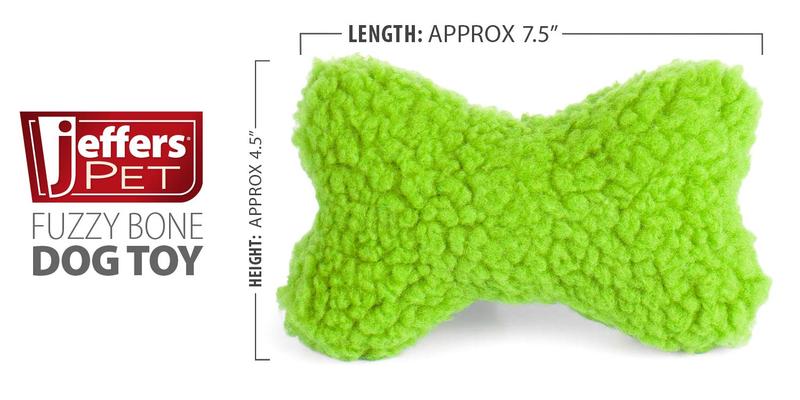 Jeffers Fuzzy Shapes Dog Toys with Squeakers, Assorted Colors