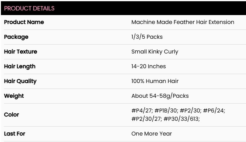 QVR Reddish Brown Human Crochet Hair Small Kinky Curly Machine Made #33B Feather Crochet Hairstyle P4/27 Highlight Stylish Extensions