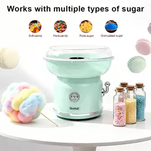LIVEFULL Cotton Candy Machine for Home – Includes 6 Flavors & 6 Sticks, Easy to Use, Fun for Kids & Family Parties, US Plug