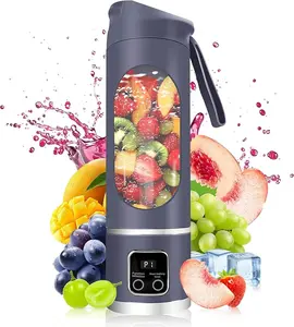 Portable Blender Personal Electric USB，500ML Portable juicer Shakes and Smoothies Blender，Small Blenders，Mixing，Compact、Convenient and Versatile (Purple)