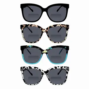4-Piece Set Of Elegant Dual-Focus Blue Light Blocking Reading Sunglasses Stylish Eyewear For Men And Women Spring Hinges Sun Reading Glasses Durable Lenses Ideal For Daily Outings, Fishing, And Outdoor Activities
