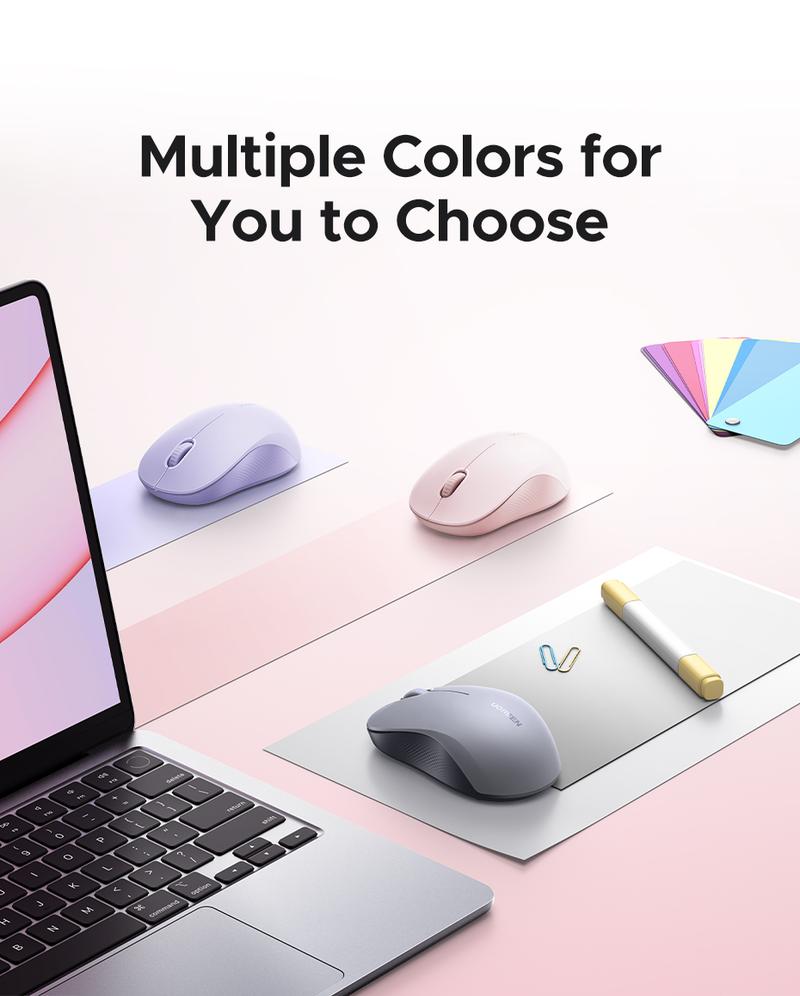 UGREEN  Wireless Bluetooth Mouse Laptop Mice Portable(BT5.0 and USB 2.4G) Dual Mode Connection Silent Slim Computer Mouse for Laptop/iPad Tablet/Apple MacBook/PC