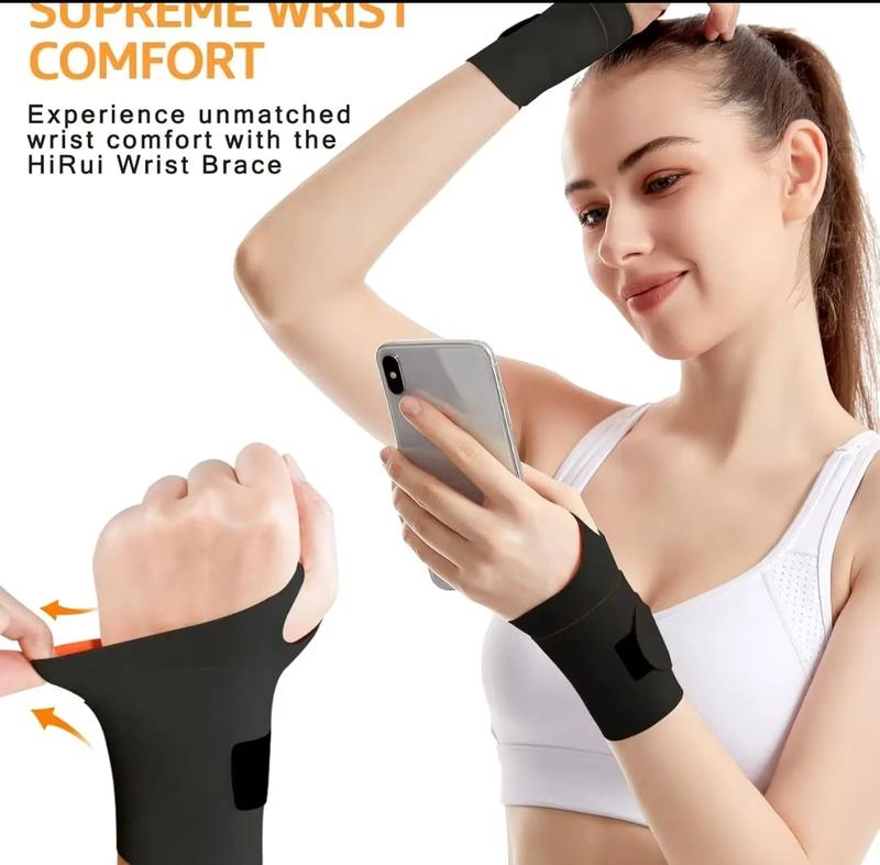 2 Pack Breathable Wrist BraceAdjustable Compression Support forCarpal Tunnel, Arthritis & GymWorkouts -Ultra-Thin Sweat-Wicking Design for Men & Women(Black） ankle wrap soft protective sleeve