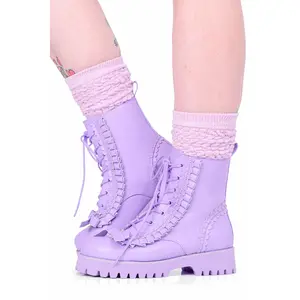 Cake Combat Boot - Lavender Cake Combat Boot - Lavender