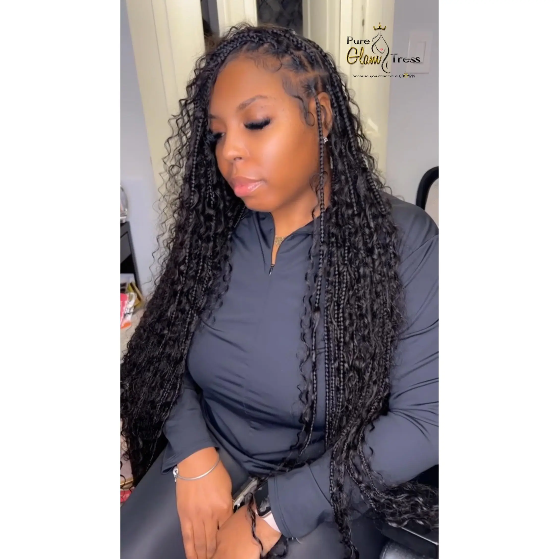 100% Virgin Human Hair for Bohemian Knotless, Fulani and Goddess Braids