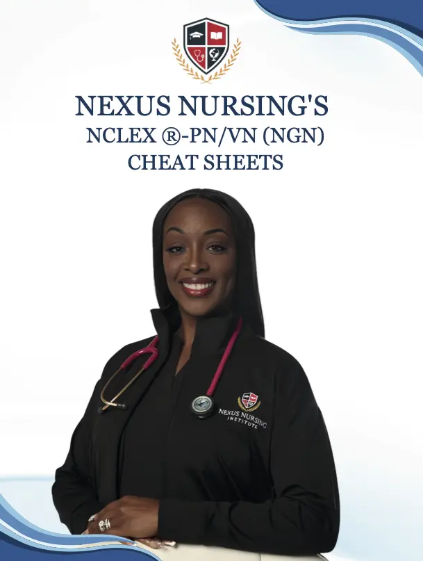 Nexus Nursing’s NCLEX-PN/VN Cheatsheet Booklet Nexus Nursing’s NCLEX-PN/VN Cheatsheet Booklet