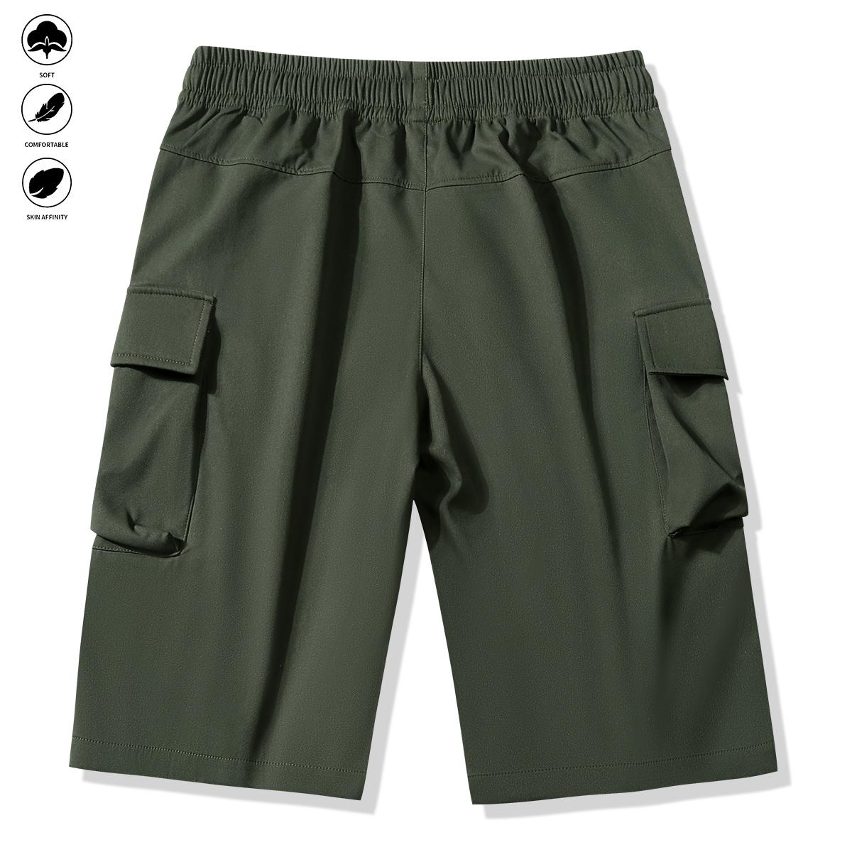 Men's Outdoor Work Pants Pack of 5 - Men's Multi-Pocket Tactical Training Pants - Durable Softshell Hiking Pants - Versatile Casual Spring & Autumn Hiking Pants - Machine Washable - Adjustable Elastic Waist Comfortable Pants