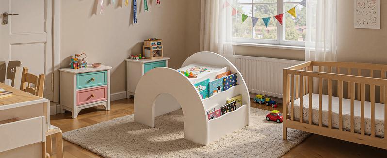 COZPAW 3-in-1 Kids Table and Chair Set, Toddler Activity Table with Book Shelf for Ages 2-7 | Arched Baby Bookshelf with Desk for Reading Drawing Playing (white) COZPAW 3-in-1 Kids Table and Chair Set, Toddler Activity Table with Book Shelf for Ages 2-7 | Arched Baby Bookshelf with Desk for Reading Drawing Playing (white)