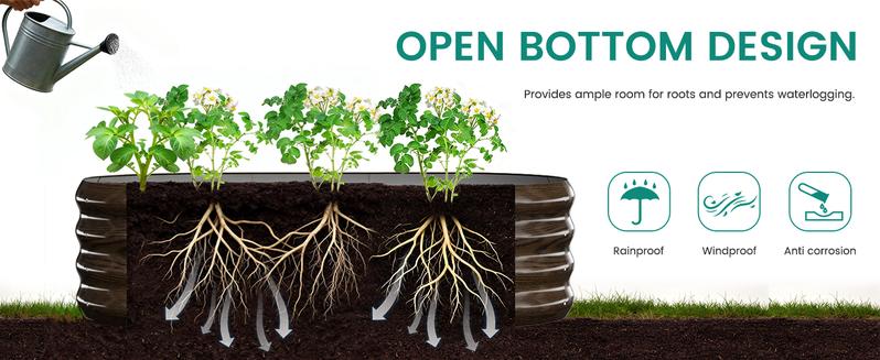 Lilypelle Galvanized Raised Garden Bed Set – 2-in-1 or 3-in-1 Planter Boxes with 71" or 87" Trellis for Climbing Plants, Outdoor Gardening Raised Beds with Climbing Net for Fruits, Vegetables, Flower Lilypelle Galvanized Raised Garden Bed Set – 2-in-1 or 3-in-1 Planter Boxes with 71" or 87" Trellis for Climbing Plants, Outdoor Gardening Raised Beds with Climbing Net for Fruits, Vegetables, Flower