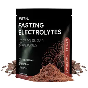 FSTN Chocolate Electrolytes Fasting Supplement – Crave Killer, Hydration & Energy – Zero-Sugar, Plus Ketones & Organic Cocoa.