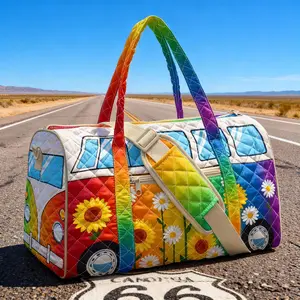 2026 New Short Distance Handheld Quilted Travel Bag | Forest Camper Quilted Weekender Bag | Waterproof Spacious Overnight Bag | Ideal Romantic Gift for Her,Camp Lovers&Outdoor Adventurers