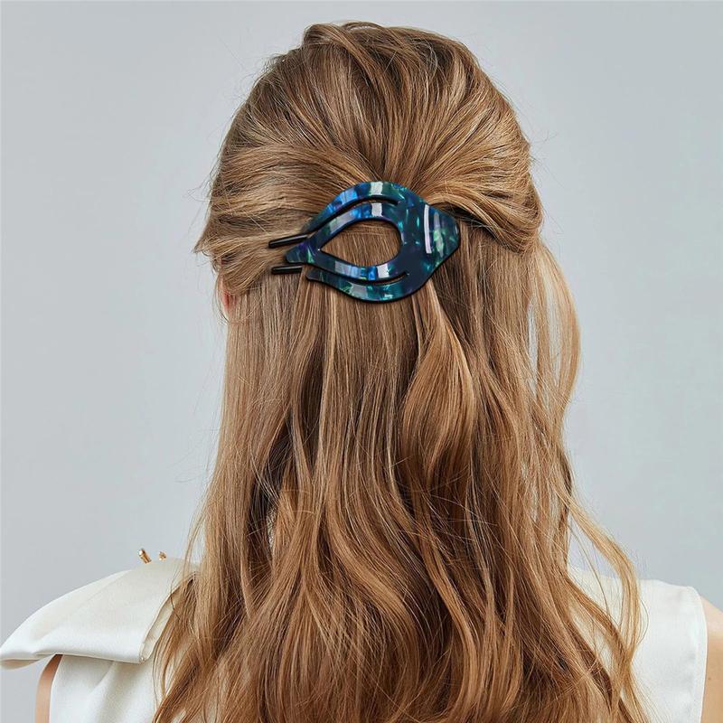 4Pcs French Concord Curved Hair Clips Fashion Elegant Hair Claws for Thin Thick Hair Strong Hold Clips for Women Girls