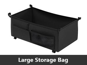 Bonnlo Beach Fishing Cart, Beach Wagon Trolley with 11" Big NO-Flat Airless Tires, Foldable Beach Trailer with Large Cargo Basket, 550 lbs Load Capacity, 8 Fishing Rods Holder, Durable Oxford Bag