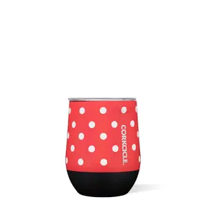 Corkcicle Disney Minnie Mouse Polka Dot 12oz Stemless Cup