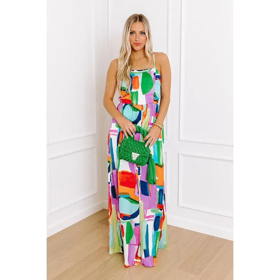 Vacay Bound Satin Jumpsuit in Tangerine