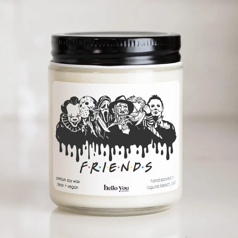 Horror Movie Characters 'Friends' Halloween Soy Candle