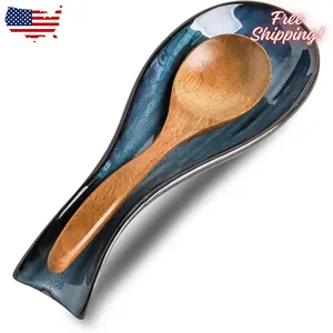 Ceramic Spoon Rest for Stove Top,Large 8.7 Inch
