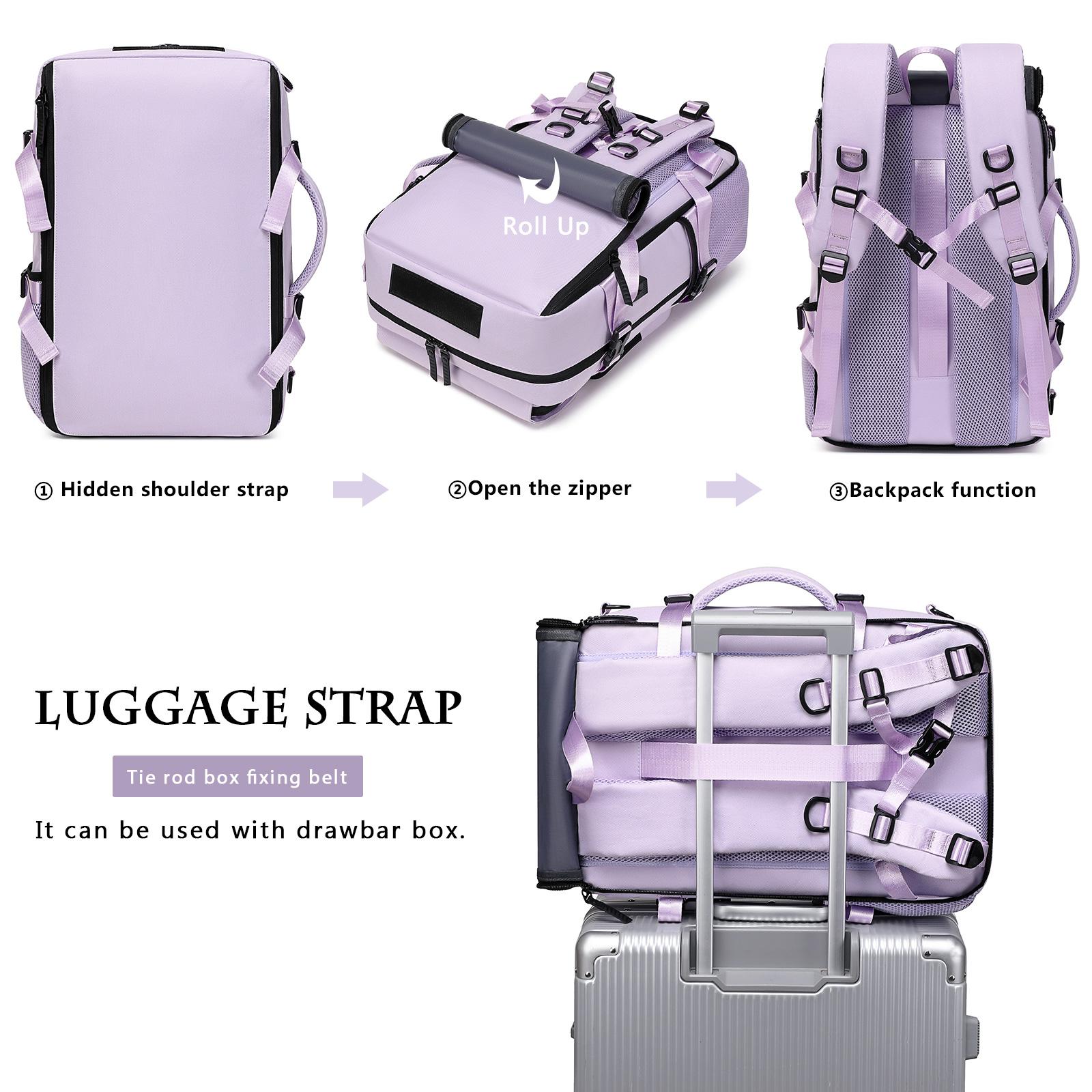 This 3-in-1 large-capacity multi-functional business travel backpack features a shoe compartment and USB charging port. It's lightweight, suitable for everyday use, unisex, and offers organized storage. A stylish and portable casual backpack.