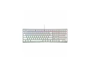 CHERRY MX 3.1 Wired Gaming Keyboard - White aluminum housing, MX2A RED RGB Switch, Abrasion resistant keys, Detachable braided cable