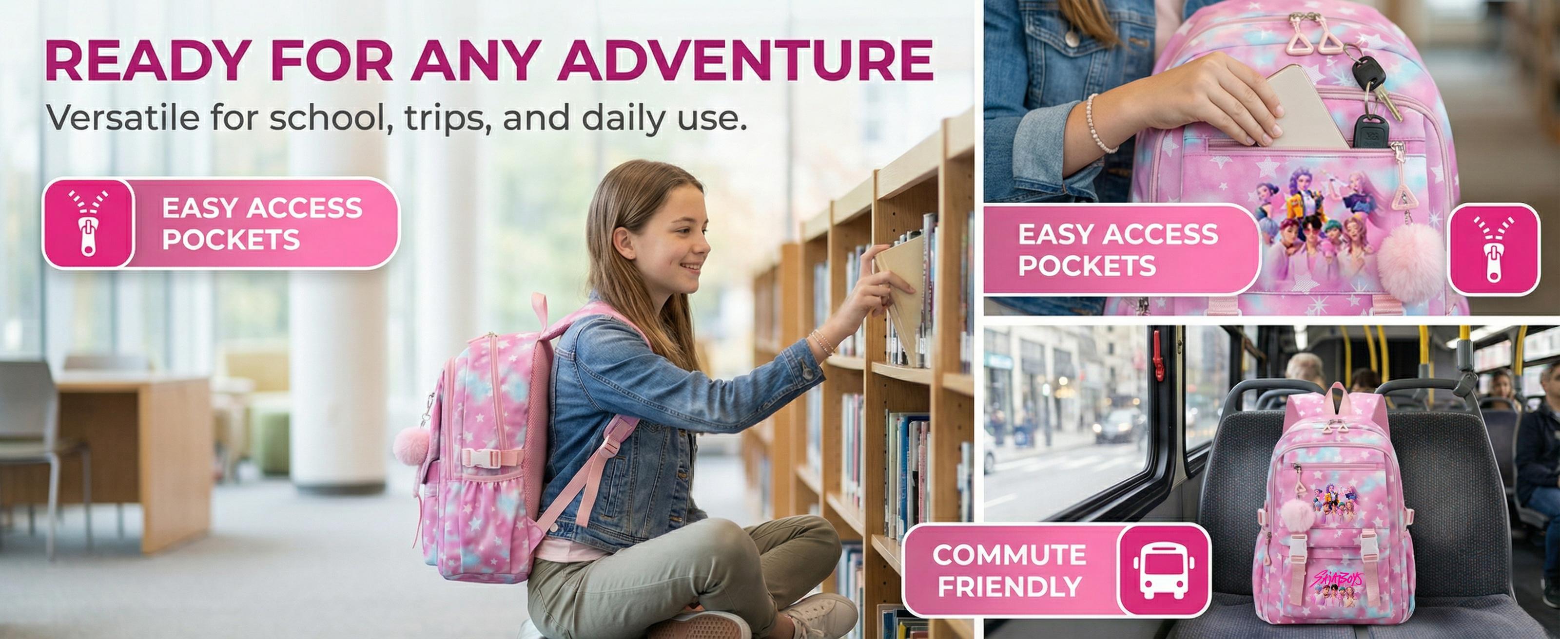 [Valentine's Day] A solid-color women's backpack with a star-shaped zipper closure.Stylish and versatile, perfect for casual wear, suitable for school, campus life, commuting to work, travel, and other occasions.