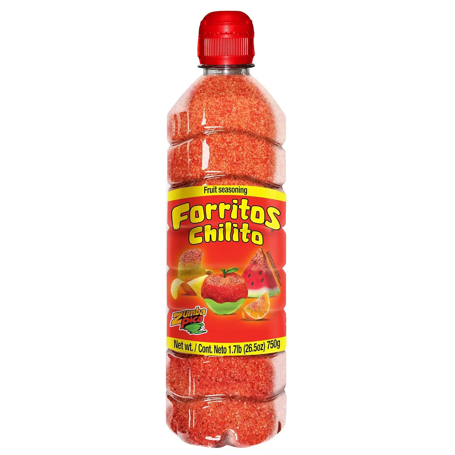 Zumba Pica Forritos Mexican Candy Chili Powder 1.7lb (750gr) - Tangy Chili Powder to Sprinkle Fruits - Dulces Mexicanos Picantes Perfect for Chamoy Pickle Kits