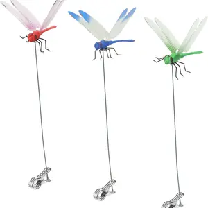 12cm artificial dragonfly with a stick for gardening decoration, home decoration, background decoration, and garden decoration