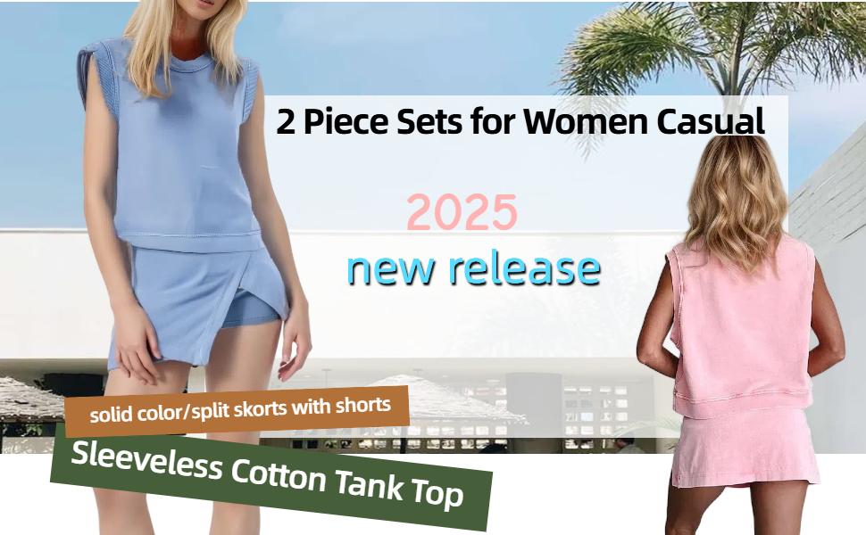 UANEO Summer Sets Women 2 Piece Outfits Shorts Tank Top and Casual Skort Lined Split Athletic Skirt Set Travel Outfit TikTokShopBlackFriday UANEO Summer Sets Women 2 Piece Outfits Shorts Tank Top and Casual Skort Lined Split Athletic Skirt Set Travel Outfit TikTokShopBlackFriday