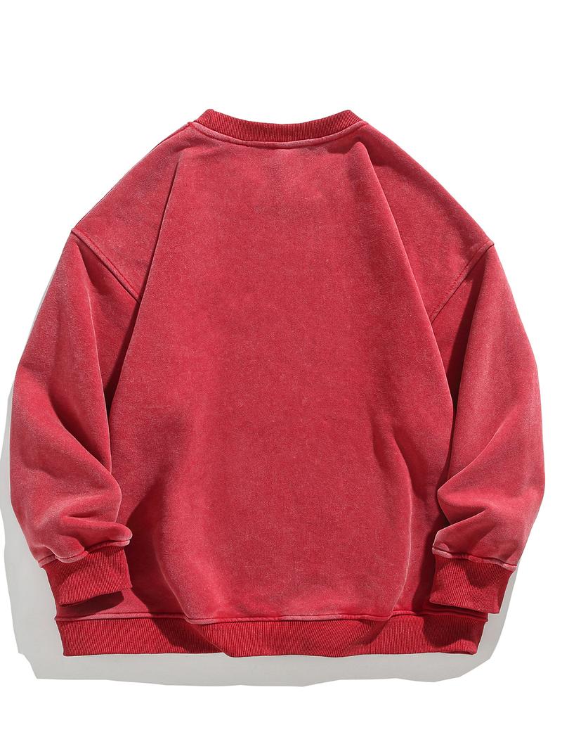 Men's Regular Fit Plain Crewneck Sweatshirt Long Sleeve Pullover Warm Comfortable Ribbed Classic Top Casual Long Sleeve for Fall Winter Menswear