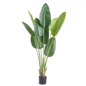 【Summervibes】VEVOR Artificial Birds Of Paradise Tree,  , 5 FT Tall Faux Plant, PE Material & Anti-Tip Tilt Protection Low-Maintenance Plant, Lifelike Green Fake Tree for Home Office Warehouse Decor Indoor Outdoor