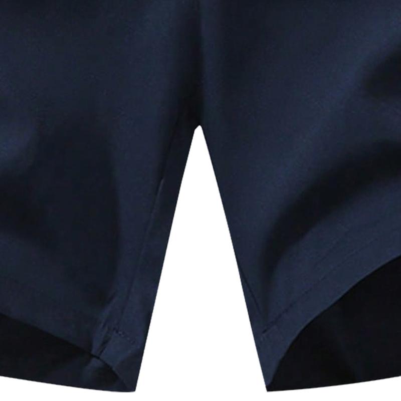 Men's summer sports shorts, breathable quick-dry fabric, drawstring waistband with zipper pockets, lightweight and comfortable, suitable for running, hiking, and everyday outdoor activities