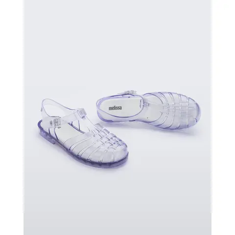 Melissa Original Chic Crystal Jelly See-Through Women's Fisherman's Sandals - Buckle, Open-Toe, Flat Heel, Breathable, Flexible, Rubber Casual Shoes for Women
