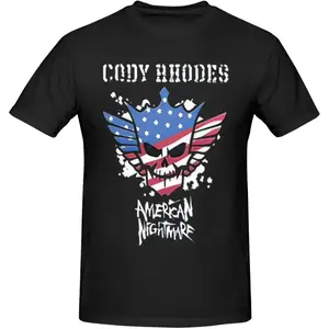 Cody Rhodes Youth & Adult Men's Short Sleeve Hawaiian T-Shirts,Crew Neck Tops Clothing T Shirt Casual Streetwear, Made in USA, Menswear Womenswear for Men minimalist design, quick-dry moisture wicking, vintage style