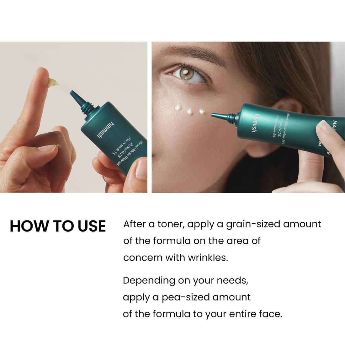 [Heimish] Marine Care Retinol Eye Serum (30ml/ 1.1 Fl. oz)– Anti-Aging Formula for Wrinkles, Dark Circles, and Puffy Eyes – All Skin Types