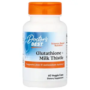 Doctor's Best Glutathione + Milk Thistle , 60 Veggie Caps