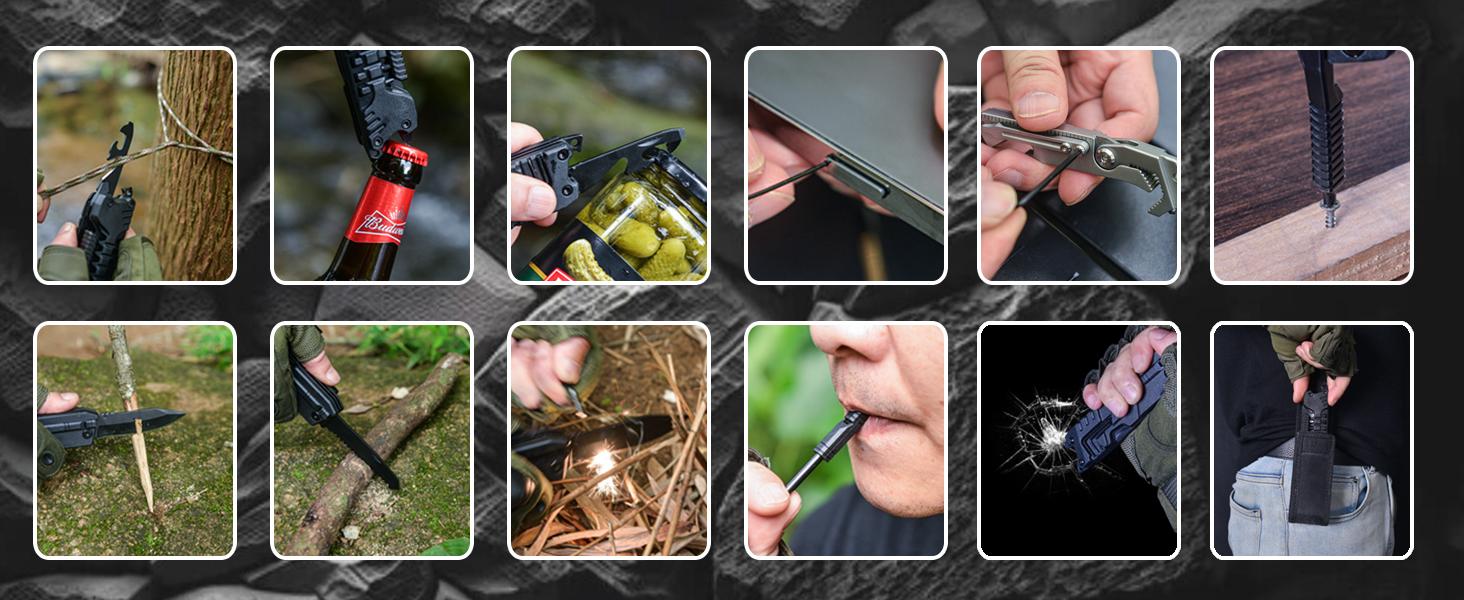 Men's Multi-Functional Knife Set (17-Piece Functional Equipment) - Ideal for Various Occasions and Camping Supplies