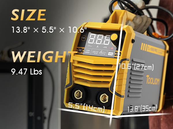TOOLIOM 195A Stick Welder 110/220V Dual Voltage Lift TIG Welder, LCD Display IGBT Inverter Welding Machine with Hot Start Arc Force & VRD, Fits 5/32" Rods TOOLIOM 195A Stick Welder 110/220V Dual Voltage Lift TIG Welder, LCD Display IGBT Inverter Welding Machine with Hot Start Arc Force & VRD, Fits 5/32" Rods